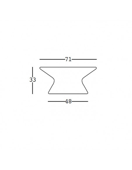 Tavolino con top coffe Structure Plust serie Fade da giardino interno esterno in Polietilene - Kallea