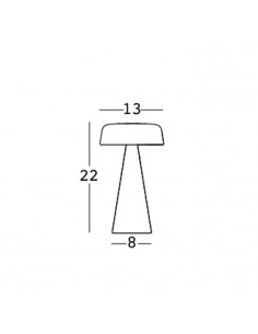 Lampada Fade da tavolo Plust led ricaricabile in polietilene - Kallea 2