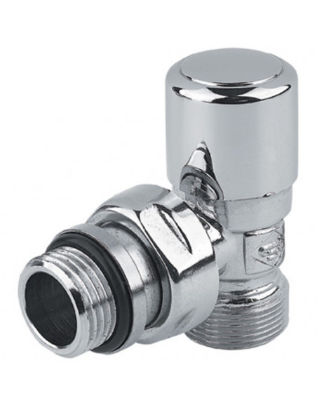 Valvola termostabilizzabile e Detentore Poletti serie First Thermo a squadra 1/2'' cromo per rame - Kallea