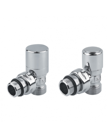 Valvola termostabilizzabile e Detentore Poletti serie First Thermo a squadra 1/2'' cromo per rame - Kallea