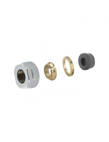 Valvola termostabilizzabile e Detentore Poletti serie First Thermo a squadra 1/2'' bianco per rame - Kallea