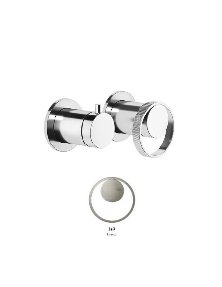 Miscelatore a parete Gessi serie Anello doccia cod.63380 esterna cod.54073 incasso 2 vie - Kallea