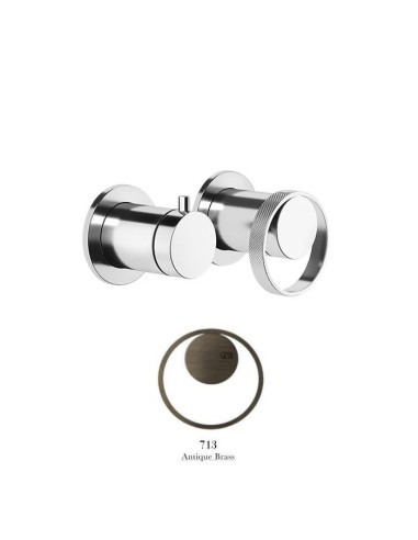 Miscelatore a parete Gessi serie Anello doccia cod.63380 esterna cod.54073 incasso 2 vie - Kallea