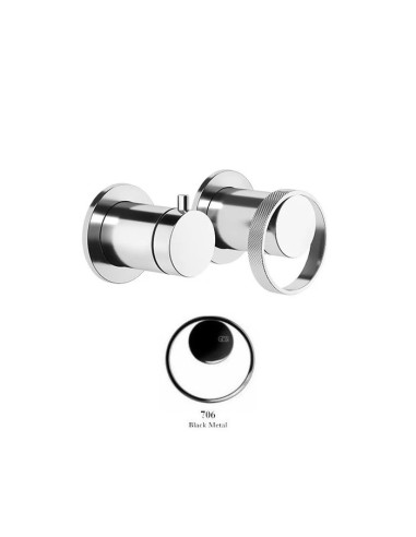Miscelatore a parete Gessi serie Anello doccia cod.63380 esterna cod.54073 incasso 2 vie - Kallea