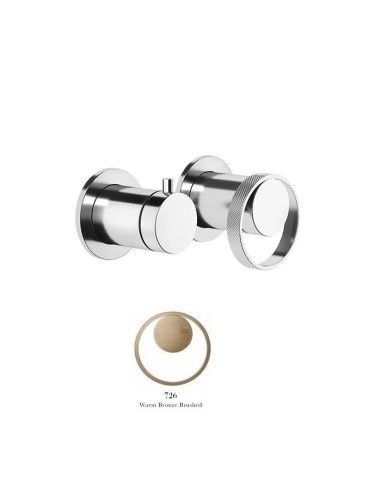 Miscelatore a parete Gessi serie Anello doccia cod.63380 esterna cod.54073 incasso 2 vie - Kallea