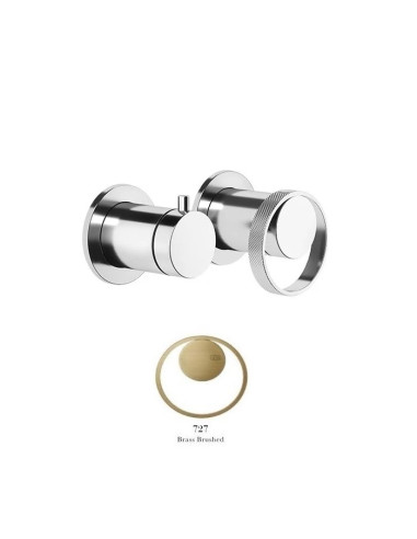 Miscelatore a parete Gessi serie Anello doccia cod.63380 esterna cod.54073 incasso 2 vie - Kallea