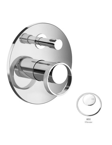 Miscelatore a parete Gessi serie Anello bagno-doccia cod.63377 esterna cod.44673 incasso 2 vie - Kallea