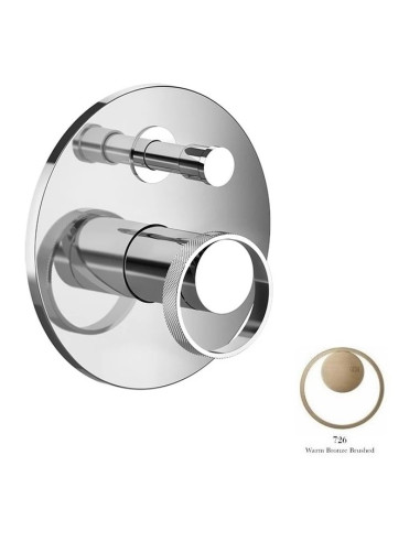 Miscelatore a parete Gessi serie Anello bagno-doccia cod.63377 esterna cod.44673 incasso 2 vie - Kallea