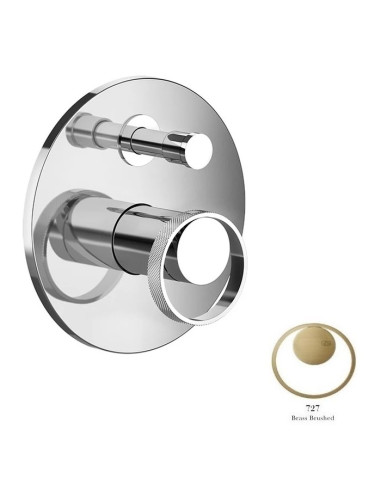Miscelatore a parete Gessi serie Anello bagno-doccia cod.63377 esterna cod.44673 incasso 2 vie - Kallea