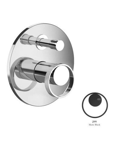 Miscelatore a parete Gessi serie Anello bagno-doccia cod.63377 esterna cod.44673 incasso 2 vie - Kallea
