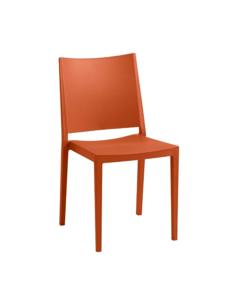 Sedia Mosk polipropilene rosso mattone - Kallea