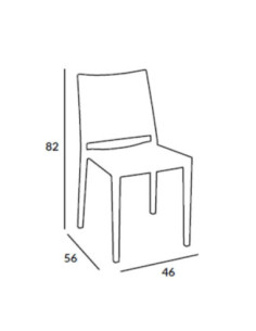 Sedia Mosk polipropilene rosso mattone - Kallea 2
