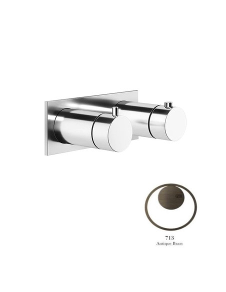 Miscelatore termostatico doccia Gessi cod.63332 parte esterna 1 via cod.54169 parte incasso - Kallea