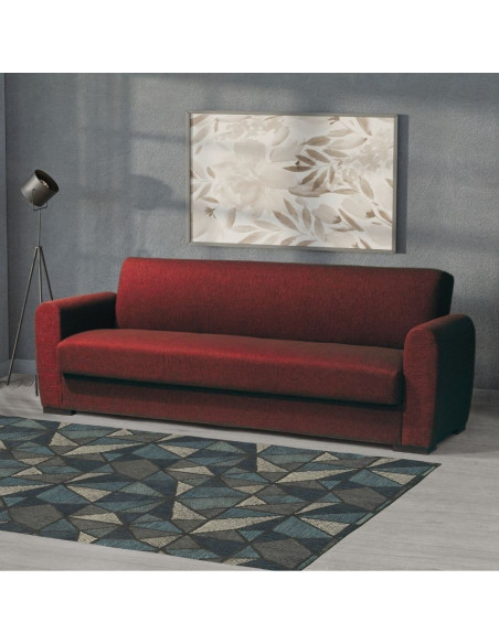 Divano letto Dome 3 posti rosso - Kallea
