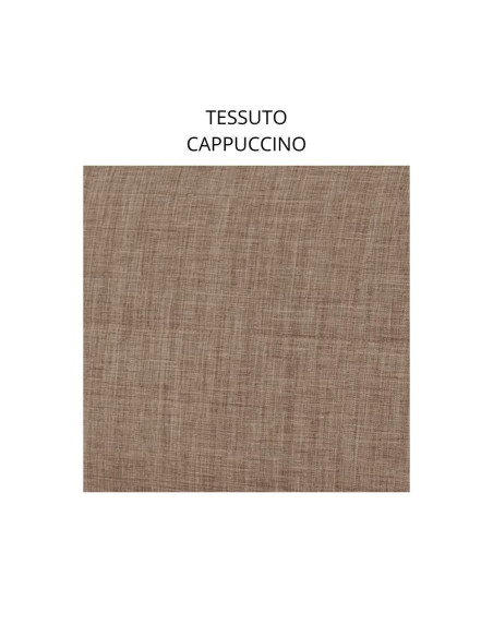 Divano Fabello 3 posti contenitore tessuto cappuccino 220x80x82h - Kallea