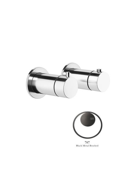 Miscelatore termostatico doccia Gessi cod.63335 parte esterna 3 vie cod.54169 parte incasso - Kallea