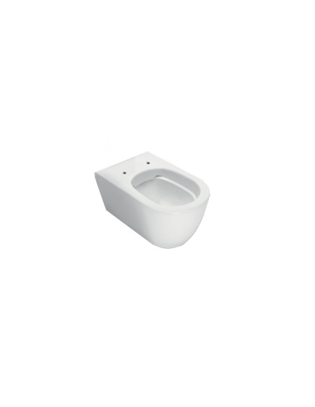 Sanitari sospesi Hatria serie Fusion compact 48cm rimless senza brida sedile rallentato bianco lucido - Kallea