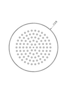 Soffione a Soffitto Gessi Orientabile Serie Anello cod.63452 - Kallea 2