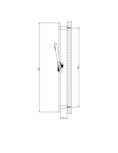 Asta Saliscendi Gessi serie Anello cod.63484 doccetta anticalcare flessibile 1,50 m - Kallea 2