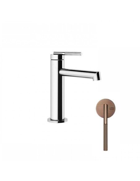 Miscelatore lavabo Gessi serie ingranaggio cod.63502 senza scarico con flessibile di collegamento - Kallea