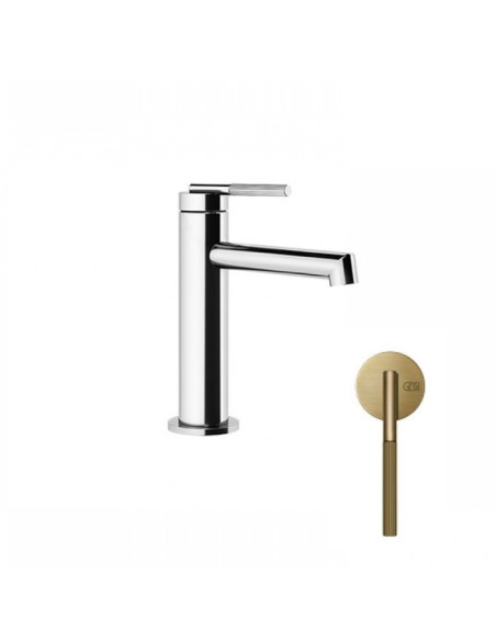 Miscelatore lavabo Gessi serie ingranaggio cod.63502 senza scarico con flessibile di collegamento - Kallea
