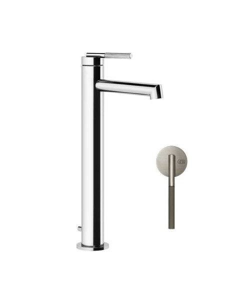 Miscelatore lavabo alto Gessi serie ingranaggio cod.63503 con scarico e flessibile di collegamento - Kallea