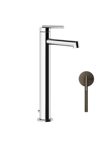 Miscelatore lavabo alto Gessi serie ingranaggio cod.63503 con scarico e flessibile di collegamento - Kallea