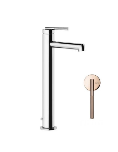 Miscelatore lavabo alto Gessi serie ingranaggio cod.63503 con scarico e flessibile di collegamento - Kallea