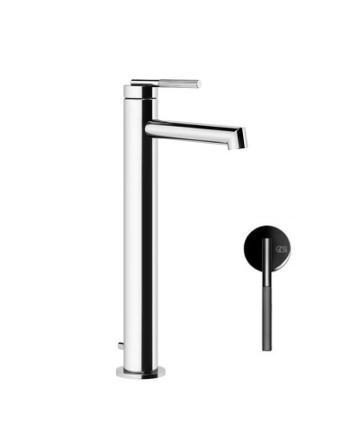 Miscelatore lavabo alto Gessi serie ingranaggio cod.63503 con scarico e flessibile di collegamento - Kallea