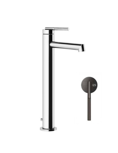 Miscelatore lavabo alto Gessi serie ingranaggio cod.63503 con scarico e flessibile di collegamento - Kallea