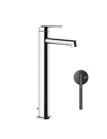 Miscelatore lavabo alto Gessi serie ingranaggio cod.63503 con scarico e flessibile di collegamento - Kallea