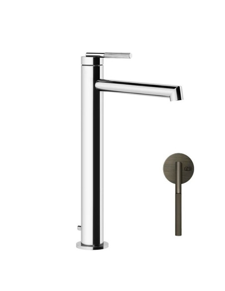 Miscelatore lavabo alto Gessi serie ingranaggio bocca lunga cod.63505 con scarico e flessibile di collegamento - Kallea