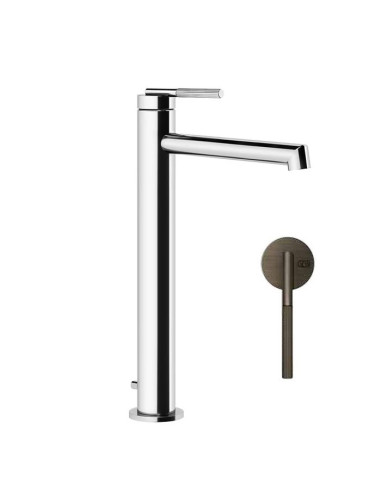 Miscelatore lavabo alto Gessi serie ingranaggio bocca lunga cod.63505 con scarico e flessibile di collegamento - Kallea