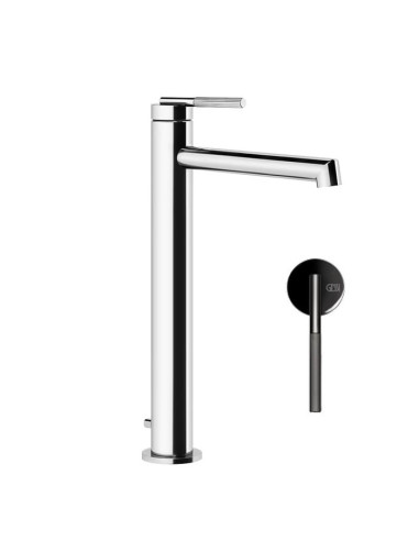 Miscelatore lavabo alto Gessi serie ingranaggio bocca lunga cod.63505 con scarico e flessibile di collegamento - Kallea