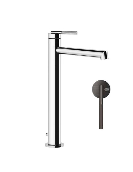 Miscelatore lavabo alto Gessi serie ingranaggio bocca lunga cod.63505 con scarico e flessibile di collegamento - Kallea