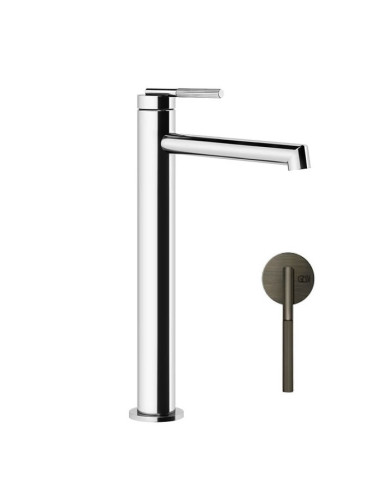 Miscelatore lavabo alto Gessi serie ingranaggio bocca lunga cod.63506 con flessibile di collegamento - Kallea