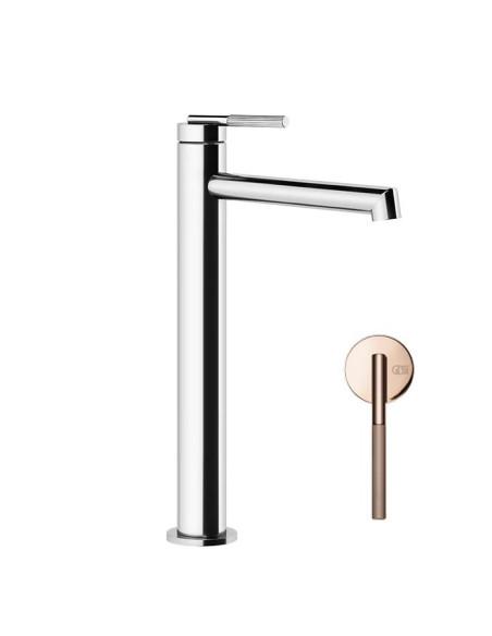 Miscelatore lavabo alto Gessi serie ingranaggio bocca lunga cod.63506 con flessibile di collegamento - Kallea