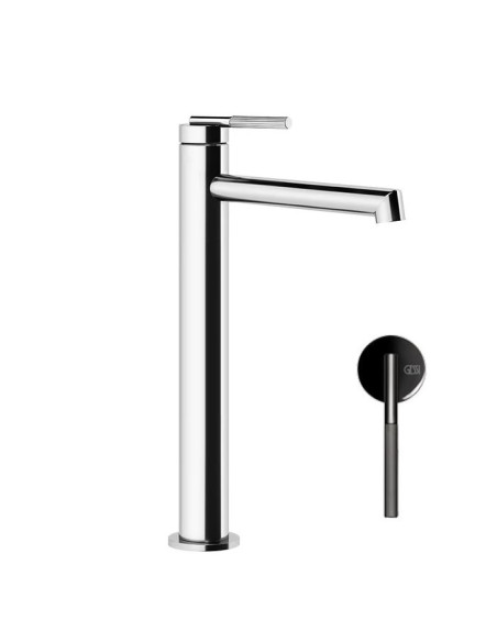 Miscelatore lavabo alto Gessi serie ingranaggio bocca lunga cod.63506 con flessibile di collegamento - Kallea