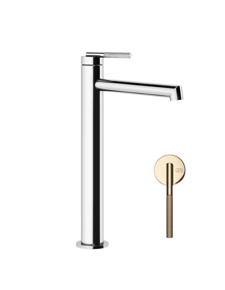 Miscelatore lavabo alto Gessi serie ingranaggio bocca lunga cod.63506 con flessibile di collegamento - Kallea