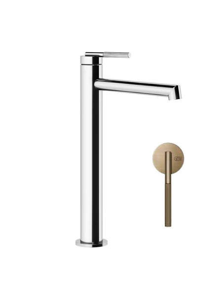 Miscelatore lavabo alto Gessi serie ingranaggio bocca lunga cod.63506 con flessibile di collegamento - Kallea