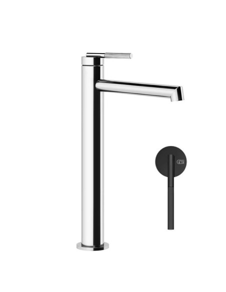 Miscelatore lavabo alto Gessi serie ingranaggio bocca lunga cod.63506 con flessibile di collegamento - Kallea