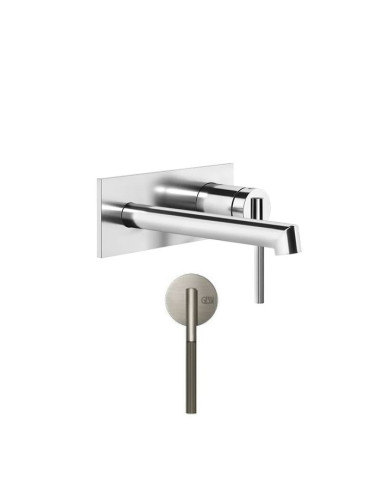 Miscelatore a parete gessi serie Ingranaggio bocca corta cod.63588 esterna cod.63397 incasso - Kallea