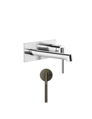 Miscelatore a parete gessi serie Ingranaggio bocca corta cod.63588 esterna cod.63397 incasso - Kallea