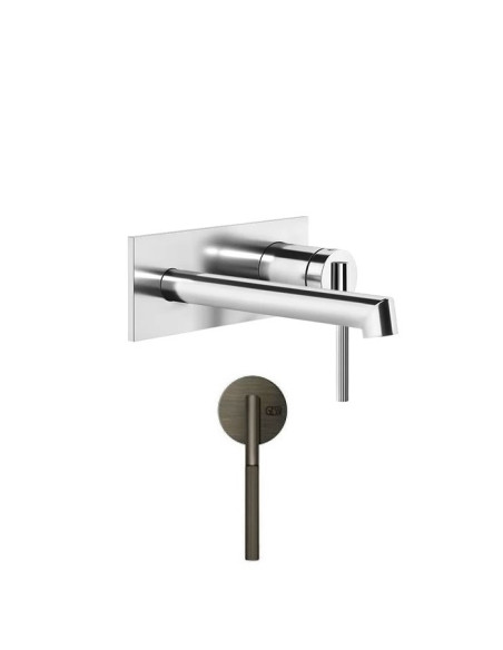 Miscelatore a parete gessi serie Ingranaggio bocca corta cod.63588 esterna cod.63397 incasso - Kallea