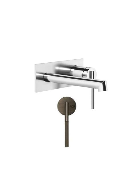 Miscelatore a parete gessi serie Ingranaggio bocca corta cod.63588 esterna cod.63397 incasso - Kallea