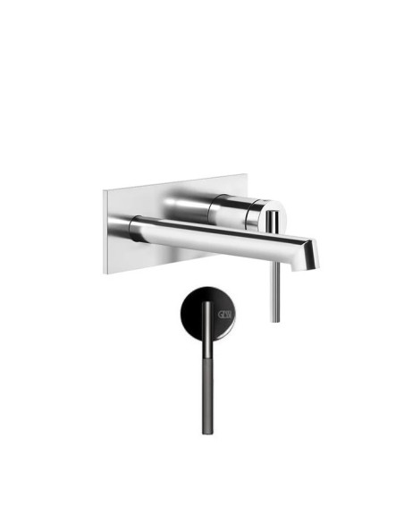 Miscelatore a parete gessi serie Ingranaggio bocca corta cod.63588 esterna cod.63397 incasso - Kallea