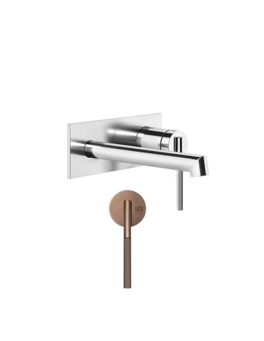 Miscelatore a parete gessi serie Ingranaggio bocca corta cod.63588 esterna cod.63397 incasso - Kallea