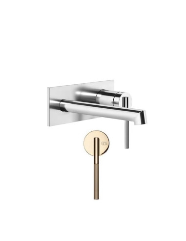 Miscelatore a parete gessi serie Ingranaggio bocca corta cod.63588 esterna cod.63397 incasso - Kallea