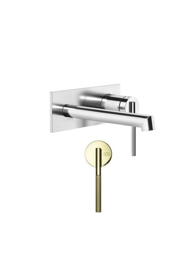 Miscelatore a parete gessi serie Ingranaggio bocca corta cod.63588 esterna cod.63397 incasso - Kallea