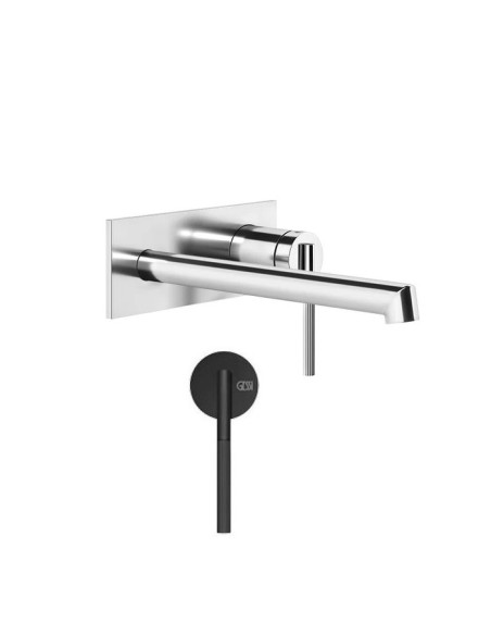 Miscelatore a parete gessi serie Ingranaggio bocca corta cod.63589 esterna cod.63397 incass - Kallea